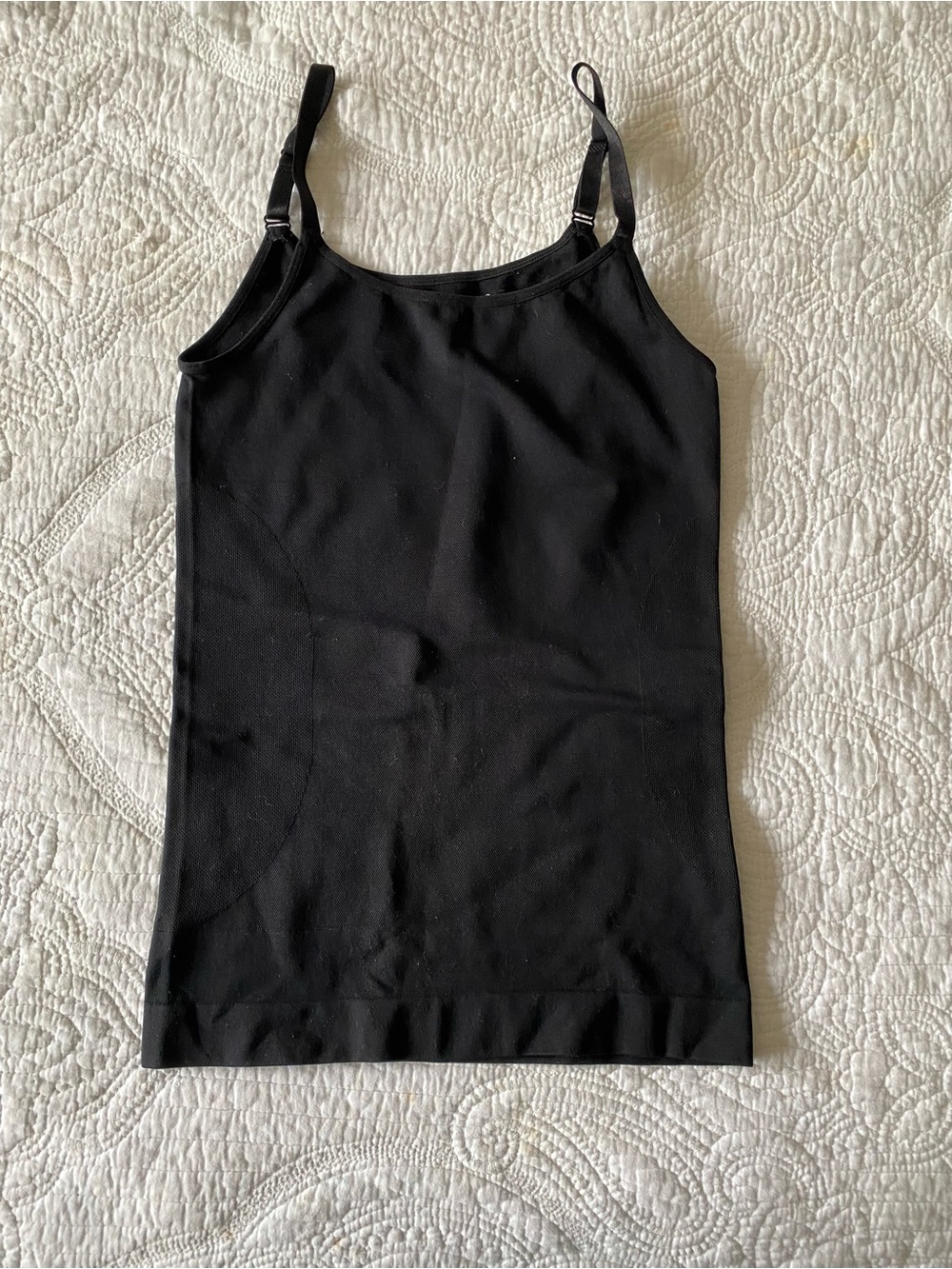 Shapermint Black Slim Cami Tank with Adjustable Straps